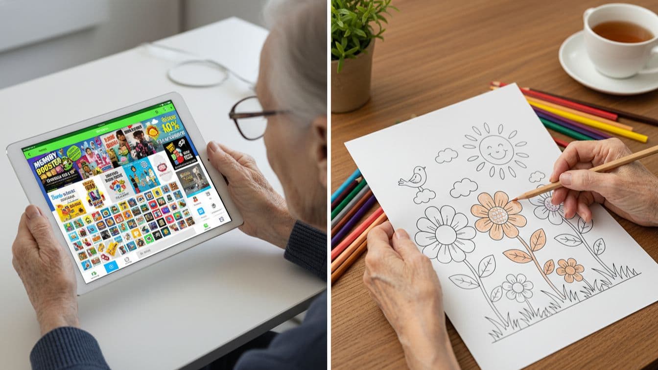 Why Printable Activities Work Better Than Apps for Seniors